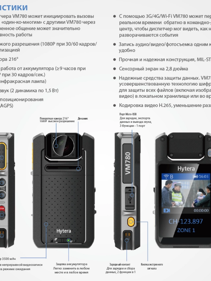 VM780 Видеорегистратор (body-cam)